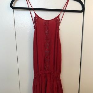 Free People Red Romper